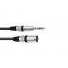 Cablu audio Jack 6.3 stereo la XLR tata Omnitronic 30225195-0.9m