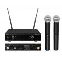 Set 2 microfoane wireless 527.5/529.7MHz, Omnitronic UHF-E2 (13063322)