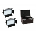 Set 2x LED PLL-480 CW/WW Panel + Case, Eurolite 