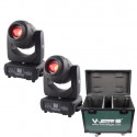 Pachet 2x moving head LED + flight case V-Show 150Plus Pack2