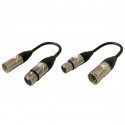 Set de 2 cabluri adaptoare de 30 cm pentru conexiuni DMX cu 5 pini la 3 pini, ZZIPP CZZDMX025ADP
