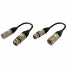 Set de 2 cabluri adaptoare de 30 cm pentru conexiuni DMX cu 5 pini la 3 pini, ZZIPP CZZDMX025ADP