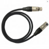 Cablu DMX cu 3 pini XLR mama la XLR tata, 0.75 m, ZZIPP CZZDMX075