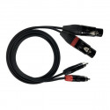 Cablu 2 RCA tata la 2 XLR mama, 3 m, ZZIPP DZZF300