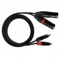 Cablu 2 RCA tata la 2 XLR tata, 1 m, ZZIPP DZZX100