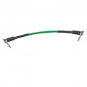 Set de 2 cabluri instrument la 90 grade, Jack 6.3 tata la Jack 6.3 tata, verde, 0.15 m, ZZIPP JAZZ015G