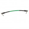 Set de 2 cabluri instrument la 90 grade, Jack 6.3 tata la Jack 6.3 tata, verde, 0.15 m, ZZIPP JAZZ015G