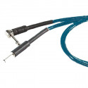 Cablu instrument albastru Jack 6.3 tata 90 grade la Jack 6.3 tata, 3 m, ZZIPP JAZZ300B90